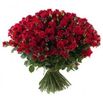 Bouquet of 51 red bush roses